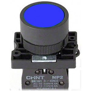 Кнопка NP2-EA61 синяя пластик Chint